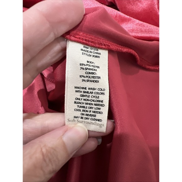 Soft Surroundings Enchanted Velvet Button-up Shirt Size PL Gold Buttons Regal - Picture 6 of 7